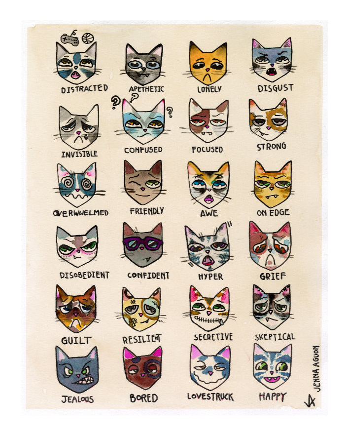 Emocats by Jenna Aguon Makaka Bali Tres