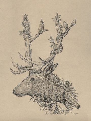 Elk by Hilary Dufour